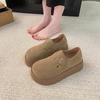 Fashion Thick Bottom Round Head Needle Buckle Plus Cotton Warm Fashion All Comfortable Non-slip Breathable Casual Women's Single Shoes