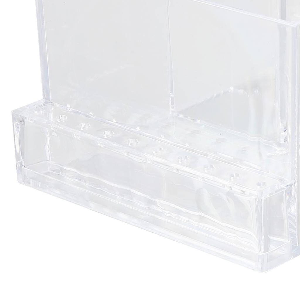 Makeup Brush Storage Box Clear Plastic Compartment Design Multifunctional Cosmetic Brush Holder
