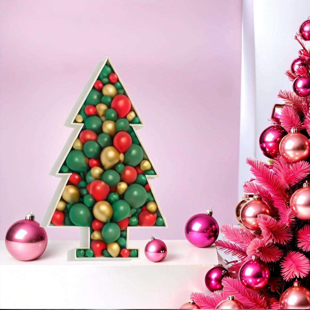 1Pc 91.5cm Christmas Tree Frame KT Board Without Balloon Merry Christmas Decorations For Home 2024 New Year Gifts Xmas Tree