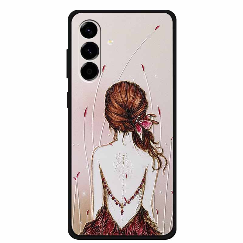 For Samsung Galaxy A37 A57 A17 5G Case Shockproof 3D Relief Emboss Luxury Soft Silicone Cases Cover for Samsung A57 A17 A37 5G