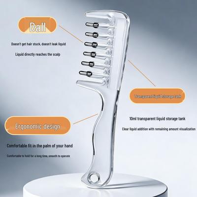 Precision Scalp Essential Oil Applicator & Massage Comb with Roller Ball