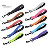 Neoprene Handle Dog Leash 12 Inches Short Heavy Duty Traffic Leashes with Carabiner Clip Inch Long Reflective Nylon Lead Padded for Large Medium Dogs