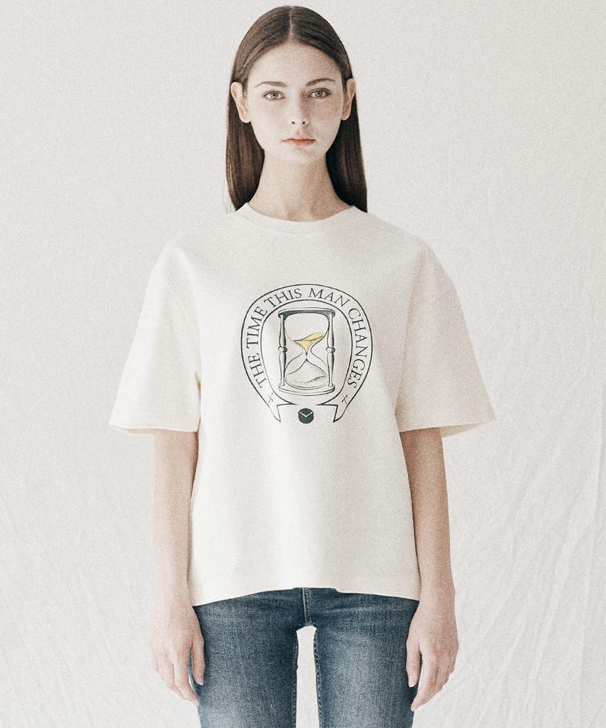 FFEFF STUDIO Slogan Short Sleeve T-Shirt (Cream)