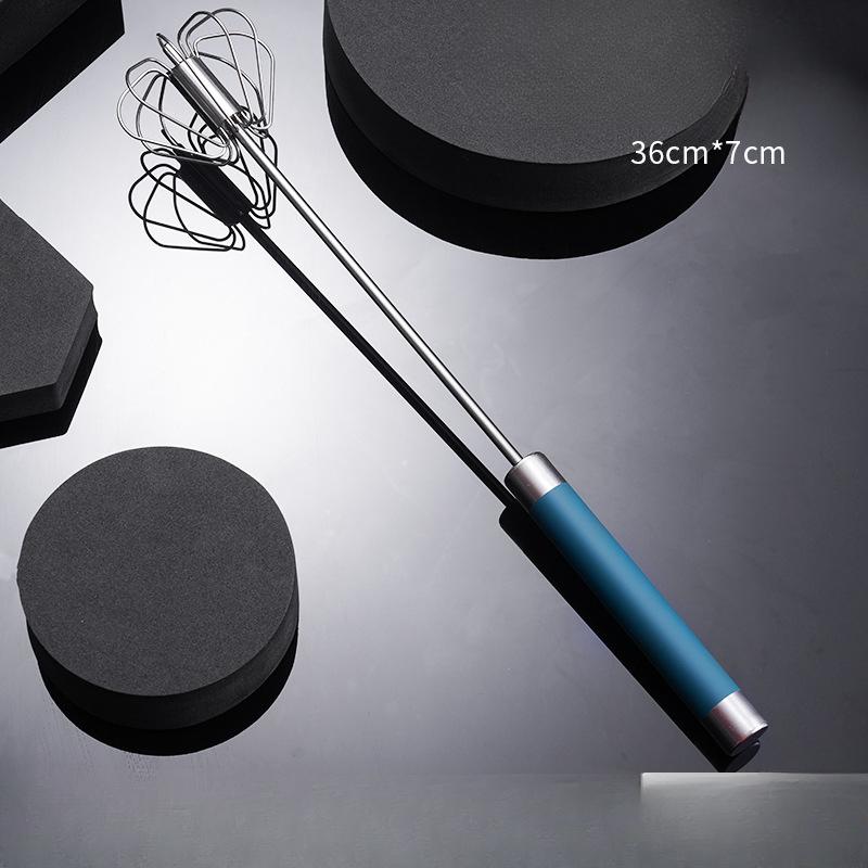 Stainless Steel Manual and Semi-automatic Household Handheld Egg Beater Baking Tool Mixer
