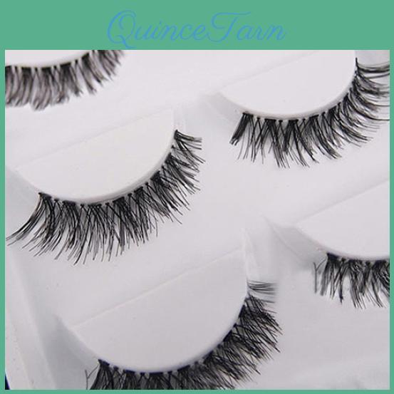 Cross 5 Pairslot Black False Eyelash Soft Long Makeup Eye Lashes Extensions