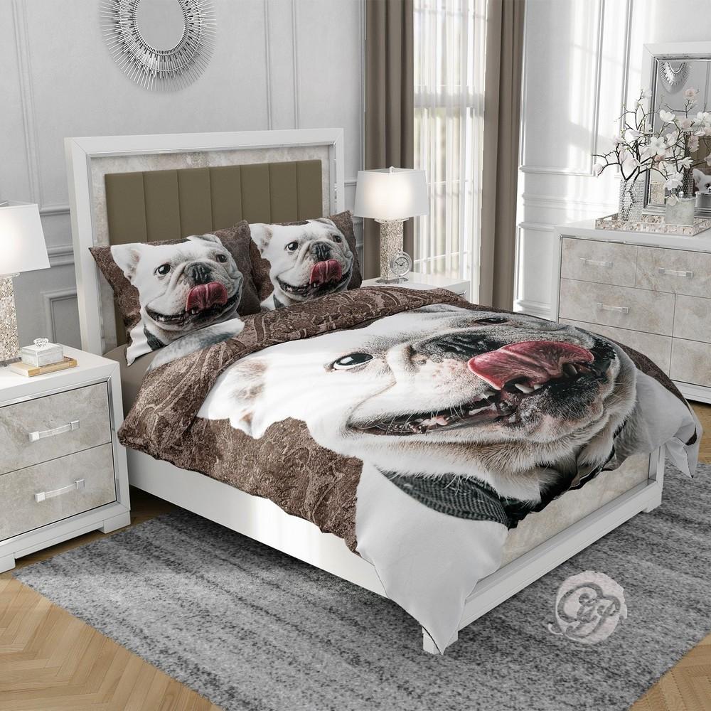 3D cotton satin bedding 140x200cm BULLDOG
