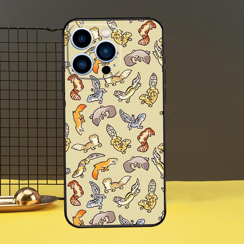 Lizards Geckos Phone Case For iPhone 12 11 14 Pro MAX XR X XS Max Case For iPhone 13 Pro Max 7 8 Plus SE2