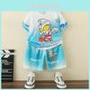 Trendy Summer Outfit Set For Boys Stylish Korean Style Two Piece Cotton Clothes
