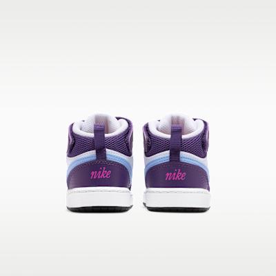 Nike Court Borough Mid 2 White Eggplant Royal Pulse (TD)