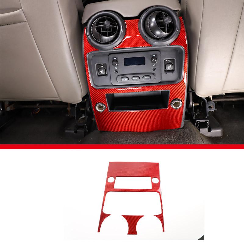 Red Soft Carbon Fiber Door Handle Steering Wheel Gear Shift Trim Cover Stickers Fit For Hummer H2 2003-2007 Interior Accessories