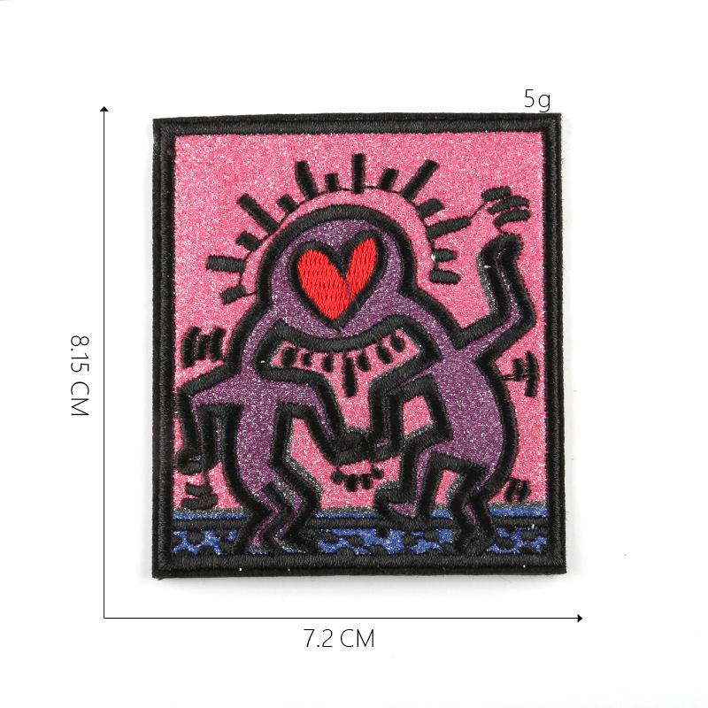 Embroidery Label Embroidery Cloth Sticker Digital Printing DIY Patch Sticker Clothing Luggage Accessories Adhesive Badge