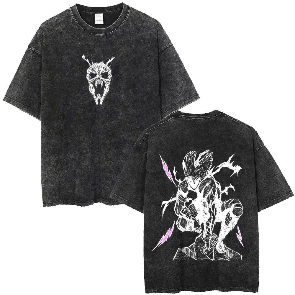 Washed Vintage Anime One Punch Man Tatsumaki Graphic T-shirt Funny Manga Harajuku T Shirt Fashion Oversized T-shirts Unisex