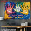 2D Plane, a Single-piece Hand-drawn World Theme Banner for Back-to-school, Suitable for Weddings and Birthdays