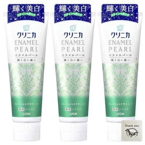

Clinica Enamel Pearl Toothpaste, Fresh Citrus Mint, 130g (3-pack) + Bonus Gift with Kunutonn Original Logo