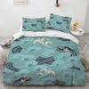 Wave Duvet Cover Set Hokusai Pattern Japanese Ukiyoe Quilt Cover Oriental Sketch Style Ocean Queen Twin Polyester Bedding Set
