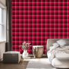 Red Checkered Wallpaper, Pink and Burgundy for Living Room and Bedroom, 50x1000