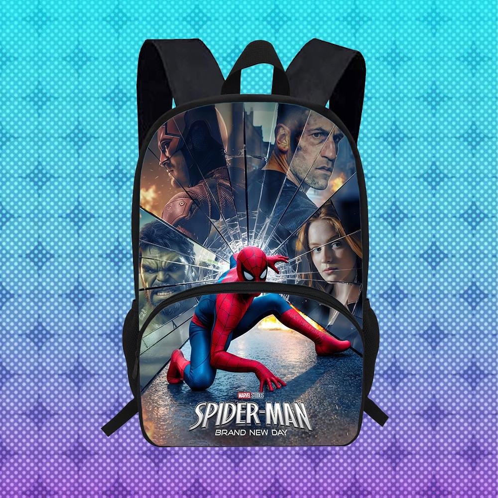 Spider Man Brand New Day Student Backpack With Breathable Oxford Fabric For School Use