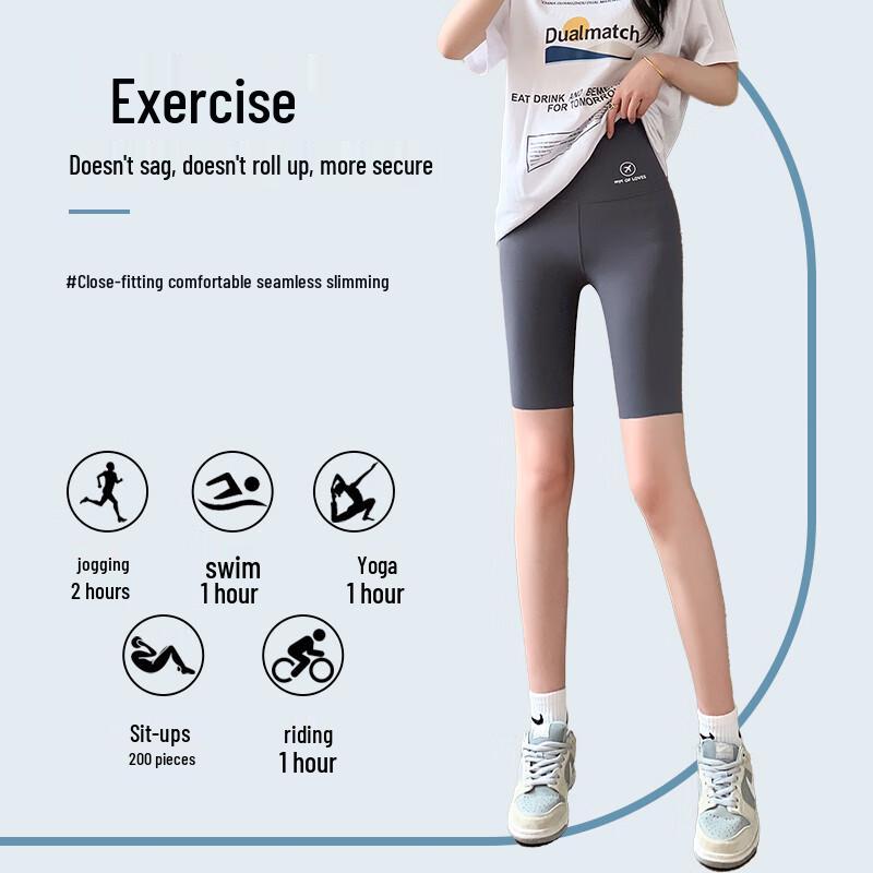 LangSha Women's Summer 5-Point Shark Sports & Yoga Shorts