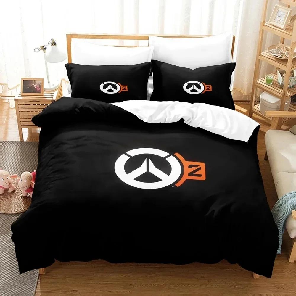Spiel Overwatch Bettwäscheset Jungen Mädchen Einzelbett Queen-Size Bettbezug Kissenbezug Bett Kinder Erwachsene Mode Heimtextilien