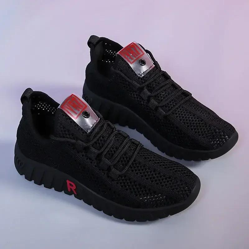 Women's Vulcanize Shoes 2024 Summer Breathable White Walking Casual Gym Sports Air Mesh Shoes Female Trainers Basket Femme