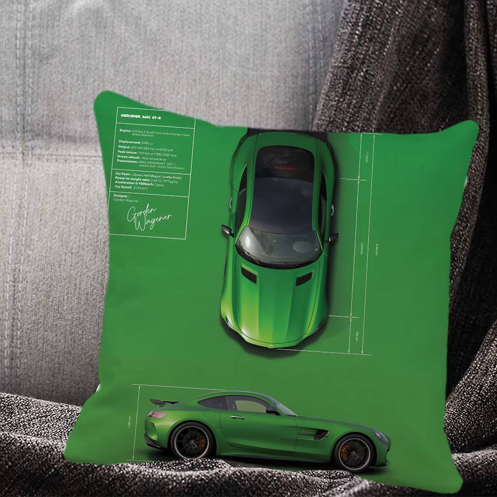 Colorprint Cars Pillow Case Square Pillow Bedroom Sofa Leisure Comfort Cushion Car Living Room Home Decoration