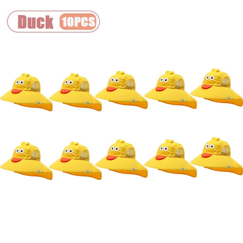 1-10 STuks Zomer Kinderen UV Bescherming Zon Hoed Baby Peuter Bucket Hoed Brede Rand Ademend Buiten Pet voor Jongens Meisjes