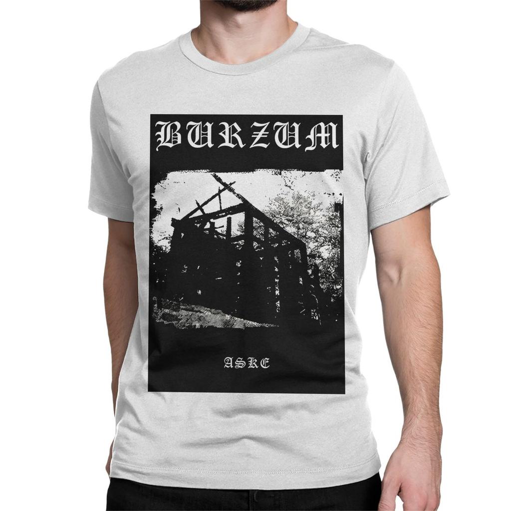 Men Women T-Shirt Aske Black Metal Rock Novelty Pure Cotton Tees Short Sleeve Burzum T Shirt Crew Neck Clothes Plus Size