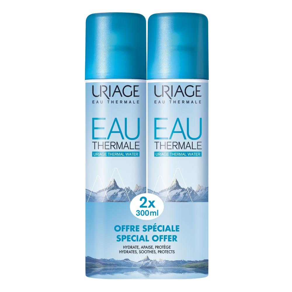 Uriage Thermal Water Spray 300ml, Pack of 2, Soothing & Hydrating for Sensitive Skin, French Thermal Spring Care