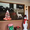 Christmas Tree Reindeer Decorations, Electrostatic Glass Door Decorations, Atmosphere Window Stickers, Window Flower Stickers