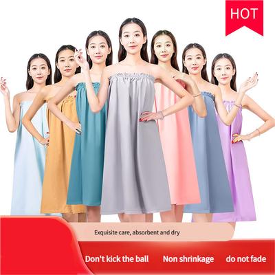 Women's Lightweight Washed Cotton Bath Wrap Tube Top Spa Towel Soft Skin-Friendly Cover Up Robe for Home