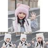 Toddler Bear Ear Knitted Hat Warm Winter Protective Headgear For Kids
