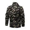 Autumn Men's Outdoor Camouflage Multi-bag Tooling Jacket Youth Military Jacket