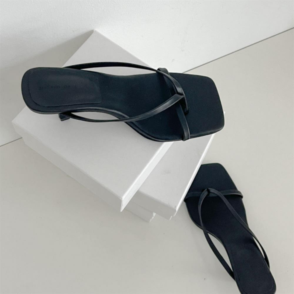 New Arrivals Open Run Women Slim Strap Chori Mid Heel Travel Style Leather Mule