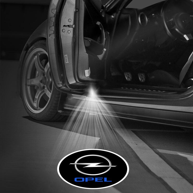 2pcs Led Car Door logo Welcome Light For Opel Corsa Insignia Vectra Zafira Meriva Mokka Grandland Vivaro Karl Rocks-e Astra New Energy