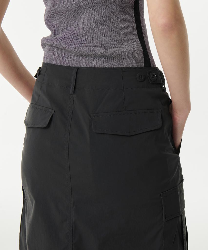 Musinsa Standard Woman Women'S Cargo Maxi Skirt [Gunmetal]