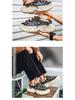 Men's Spring Low-Top Thick-Soled Height-Boost Dad Shoes Trendy Leather Casual Sneakers