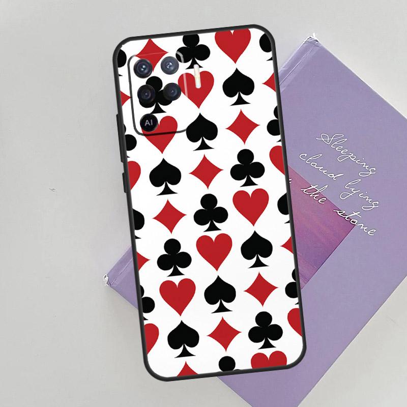 CASINO PLAYING CARDS COLLECTION Phone Case For Oppo A54 A74 A94 A15 A16 A17 A52 A72 A76 A96 A57 A58 A78 A98 A53S Cover Case
