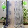 Chinese Ink Wash Landscape Tie-Dye Green Gauze Curtain for Wedding or Mall Decor