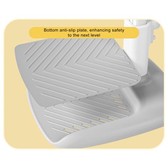 Baby Shower Rack Stand Height Width Adjustable Anti-Slip Bath Tub Holder Duck Design Foldable Portable Toddler Shower Support