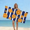 1pc Colorful Striped Lemon Beach Towel, Ultra-fine Fiber Quick Drying Absorbent Bath Towel, Swimming Multifunctional Beach Towel