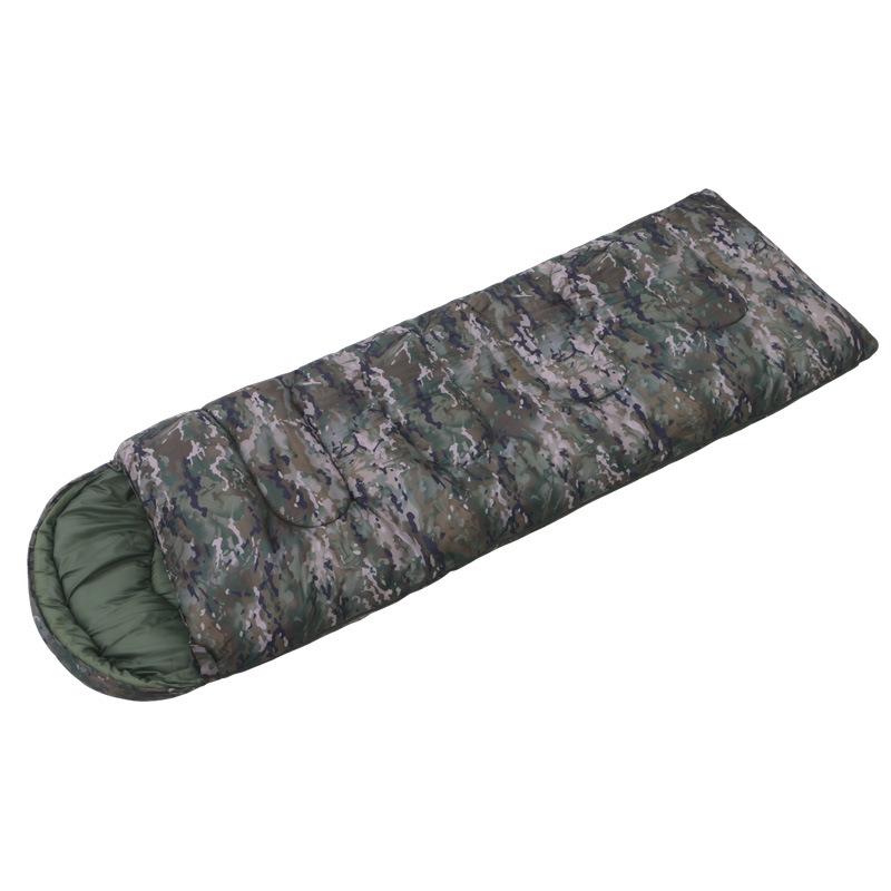Thickened Camouflage Envelope Sleeping Bag - Warm Cotton for Indoor & Outdoor Camping 210*75cm
