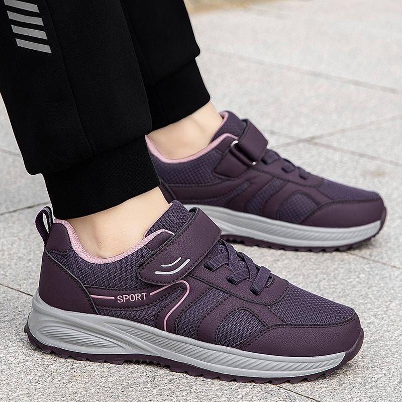 Autumn mother shoes breathable sports walking shoes comfortable non-slip soft-soled casual shoes lightweight