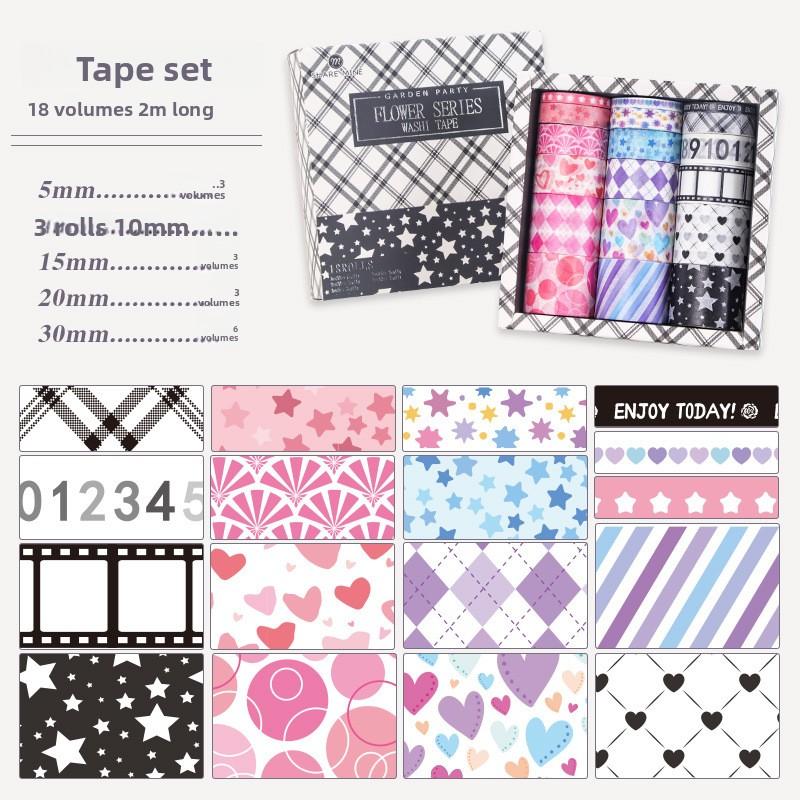18 Rolls Retro Series Set Background Material Notebook Decoration Stickers