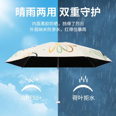 Advanced Sunscreen Umbrella Women's Parasol Sun Umbrella Folding Lightweight and Compact Stall Umbrella Umbrella