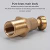 Sturdy Brass Rainwater Tap Connectors for Home Renovations Pipe Fittings Water Accessories with Random Gasket Color