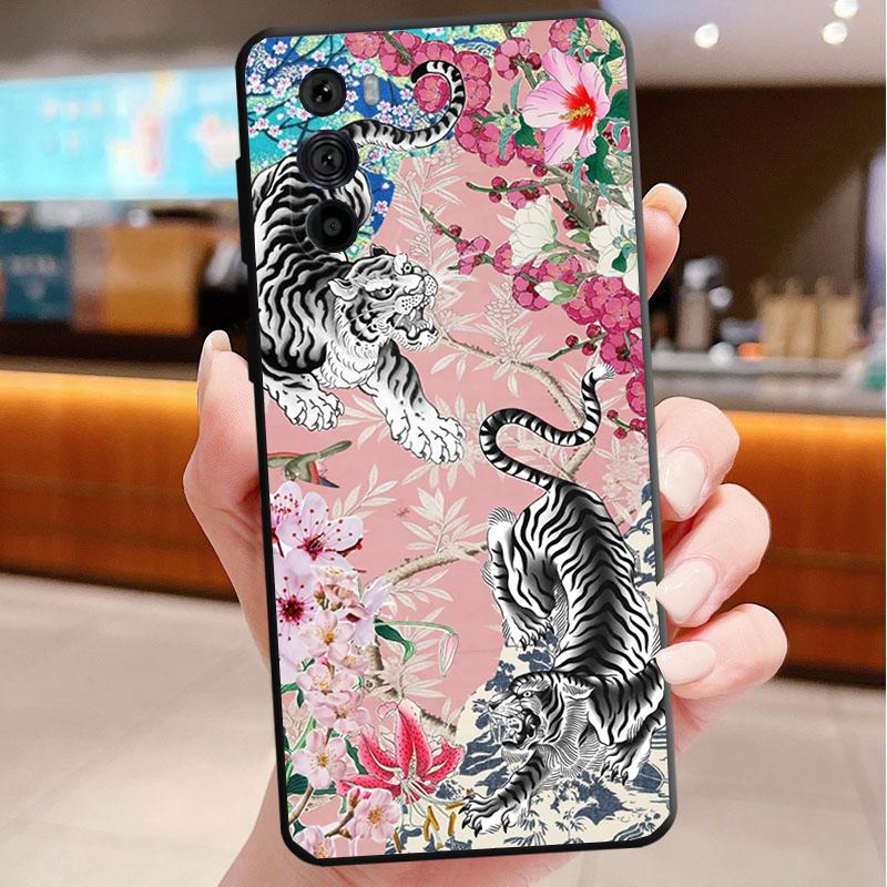 

Japanese tiger art tattoo Phone Case For Motorola Edge 50 40 Pro 60 50 40 30 Ultra Neo Fusion Moto G Play G Stylus G Power G Moto Edge 50 Pro