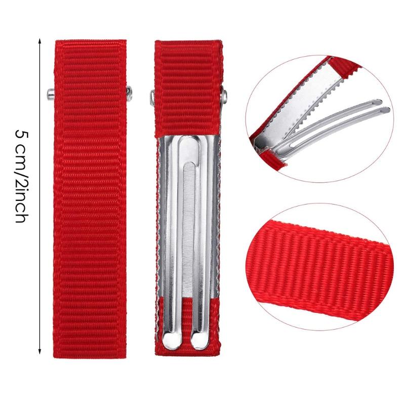 100Pcs Colorful DIY Hair Clip Flat Top Alligators Clip Cover Grosgrain Ribbon Hair Barrettes for Arts & Crafts Project