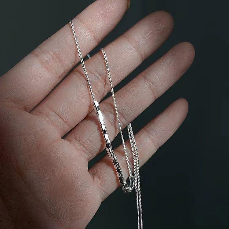 Squares Mini Necklace For Women Chain Matching Jewelry Gift
