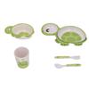 5pcs Baby Plates Set Divided Heat Resistant Lightweight Carton Exquisite Toddler Bowl Dining Set
