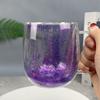 Double Wall Glass Cup with Handle Heat Resistant Tea Coffee Cups Espresso Milk Mug